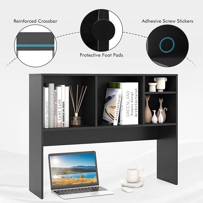 Tangkula Desktop Bookshelf, Countertop Storage Hutch - Image 8