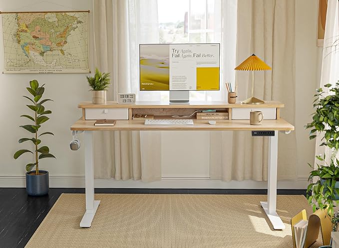 FEZIBO 48 x 24 Inch Height Adjustable Electric Standing Desk - Image 2
