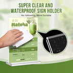Acrylic Sign Holder 5x7, 25 Pack Clear Double Sided Table Menu Vertical Display - Image 5