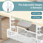 2Pack Under Desk Cable Management Tray, No Drill Mesh Desk Cable Tray, Wire - Image 3