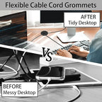 2 Inch Desk Grommet, 13 Pieces Wire Grommet, Desk Hole Cover - Image 6