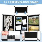 Nisorpa 3+1 Panel Folding Trade Show Presentation Board 70.8“ x 35.4” Trifold - Image 5