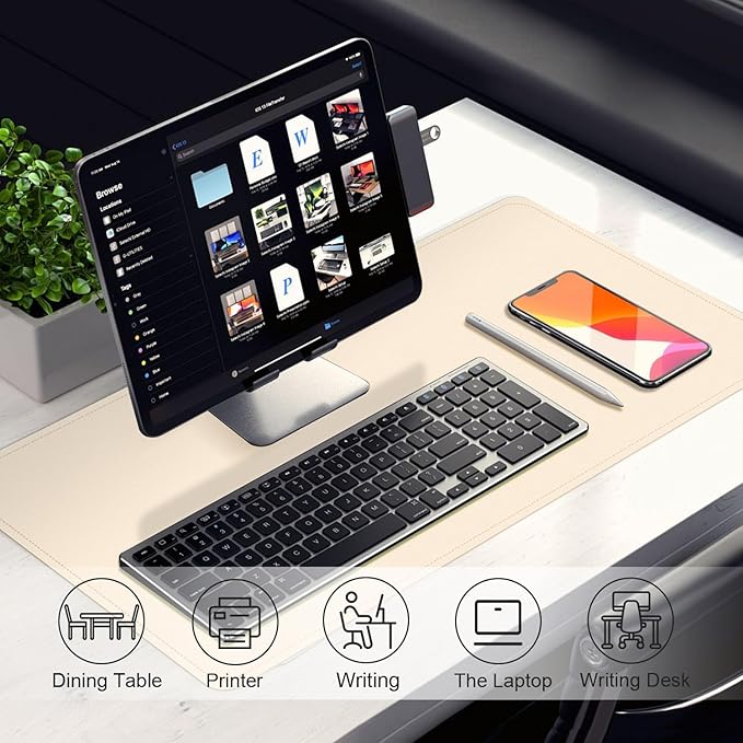 Desk Pad Protector, Leather & Suede Desk Mat, Non-Slip Desk Pad Mat, Large - Image 5