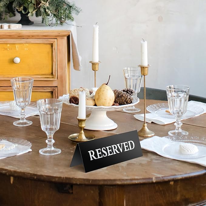 6 Pieces Table Top Reserved Sign Table Signs Reserved Seating Signs Double - Image 4