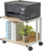 IBUYKE Under Desk Printer Stand, Mobile Home Desktop Organizer Shelf by IBUYKE