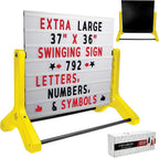 Swinging Changeable Message Sidewalk Sign 36″ x 37″ – Outdoor Advertising Sign