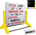 Swinging Changeable Message Sidewalk Sign 36″ x 37″ – Outdoor Advertising Sign by ExcelloGlobalProducts