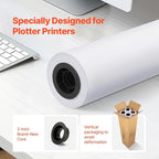 VEVOR Wide Format Paper, 36 in x 150 ft Plotter Paper, 4 Rolls CAD Bond Rolls - Image 2