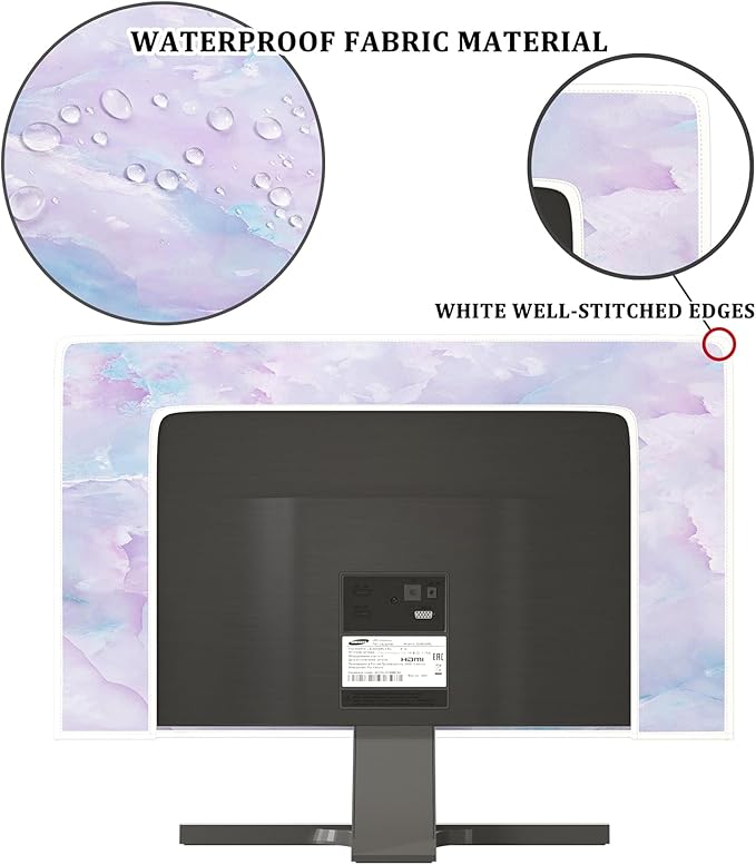 Baocicco Violet Marble Waterproof 37, 39 Inch TV Dust Cover Anti-Static - Image 3