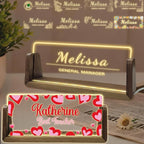 Personalized Acrylic Light Up Name Plate by Unknown