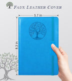 Biuwory Lined Journal Notebook for Women Men, 256 Pages A5 Hardcover Leather - Image 2