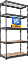 HOMEDANT 35.9" W 5 Tier Heavy Duty Garage Shelving Adjustable Metal Rack by TheBestOrganizingSolution