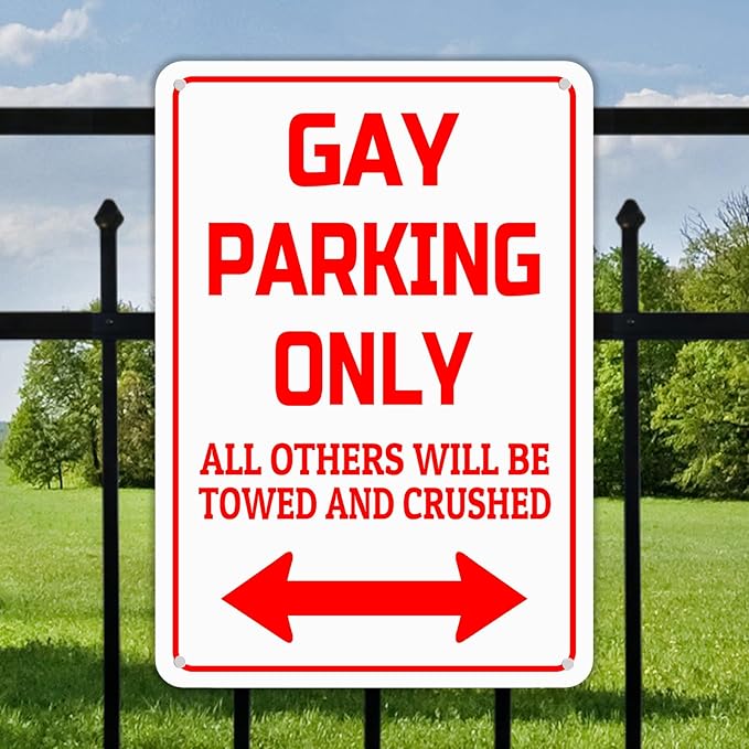 HBXNZ Gay Parking Only Sign Funny Gay Plaque Garage Bar Wall Decor Home Decor - Image 6