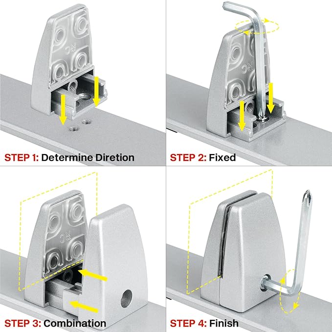 2 Packs Sneeze Guard Clamp Bracket, Sneeze Guard Shield Base - Image 3