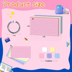 250 Count Colored 3 x 5 Inch Index Cards - Image 2