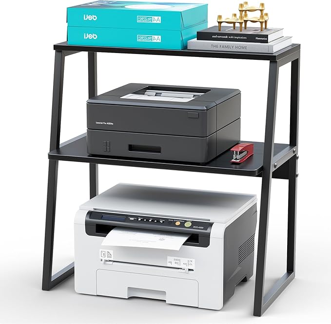 Arbuxzuy Printer Stand, Desktop Printer Shelf, 3 Tier Desk Shelf - Image 8