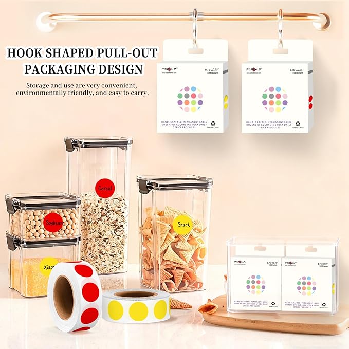 PARLAIM 2 Rolls 2000PCS 3/4" Round Circle Color-Code Dot Stickers, 2 Color - Image 7