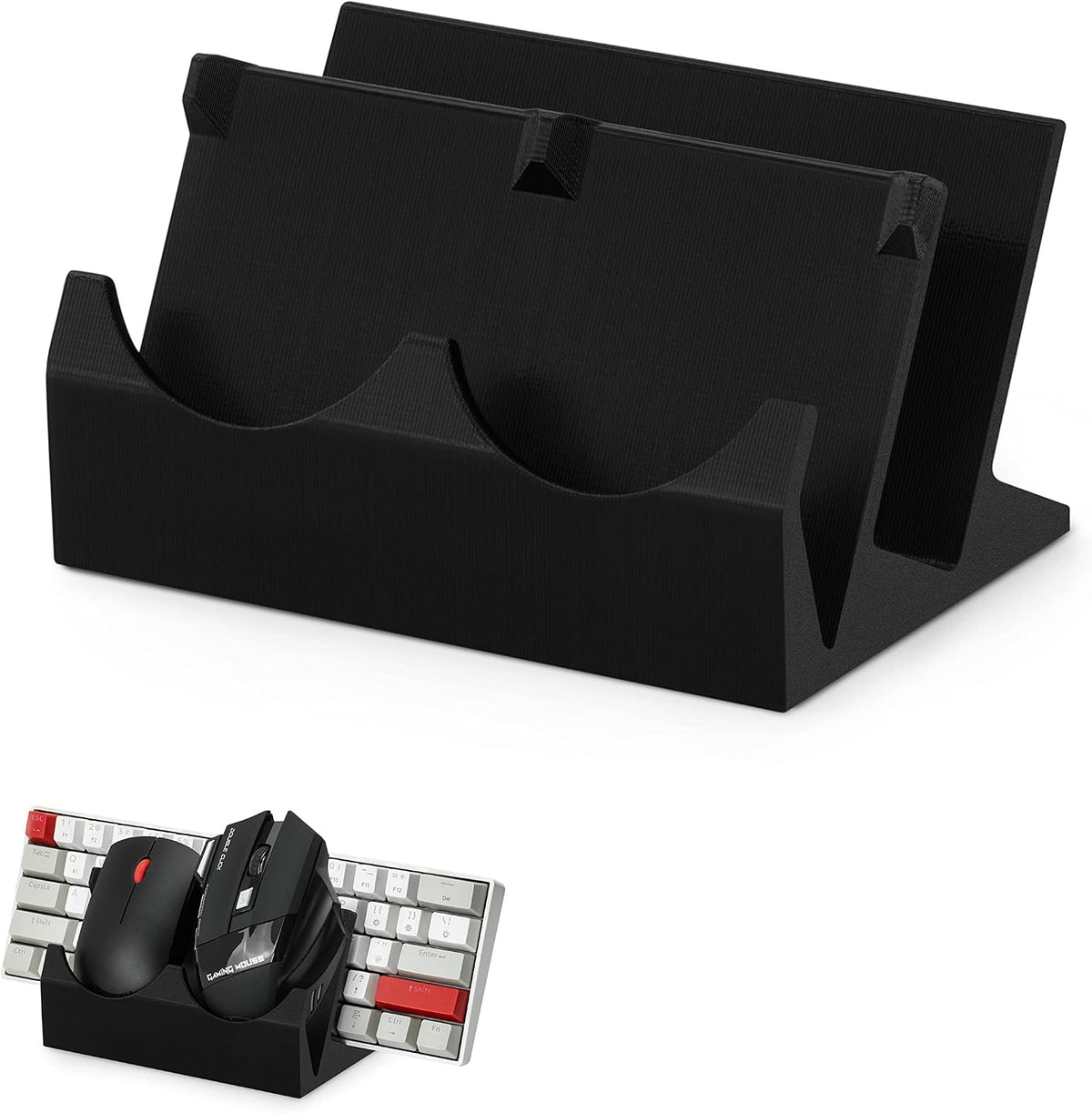 BRAINWAVZ Desktop Keyboard & Dual PC Mouse Stand Holder, Suitable for Sma...