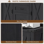 Vabches File Cabinet with 3 Drawers, Farmhouse Lateral File Cabinet Fits Files - Image 7