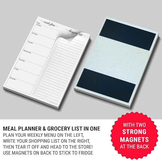 321Done Magnetic Meal Planning Pad, Meal Plan Grocery List Combo, Made in USA - Image 4