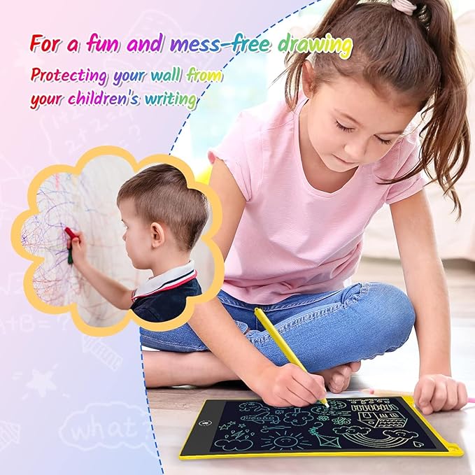 TECJOE 2 Pack LCD Writing Tablet, 10 Inch Colorful Doodle Board Drawing Tablet - Image 5