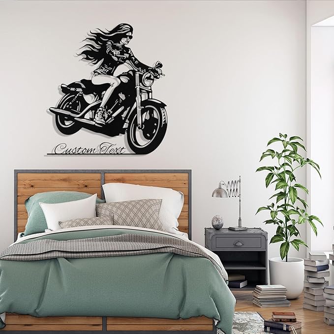 Custom Motorcycle Metal Sign Personalized Biker Name Sign Motorcycle Wall Art - Image 9