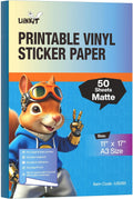 uinkit matte printable vinyl sticker paper 50 sheets, main product view