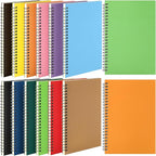Leelosp 12 Pack B5 Spiral Notebook 10.2 x 7.3 Inch Lined College Ruled Spiral by Leelosp