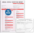 15-Pack Annual Vehicle Inspection Report Form, 3-Ply Carbonless Form and by Unknown