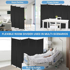 MAYOLIAH 6 Panel Room Dividers Folding Privacy Screen, 10ft Wide 6ft Tall - Image 5
