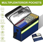 Fireproof Money Bags with Lock-6500°F Fireproof Document Box, 10 Layers - Image 6
