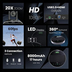 20x Zoom Conference Room Camera System TONGVEO All-in-1 Video and Audio - Image 3