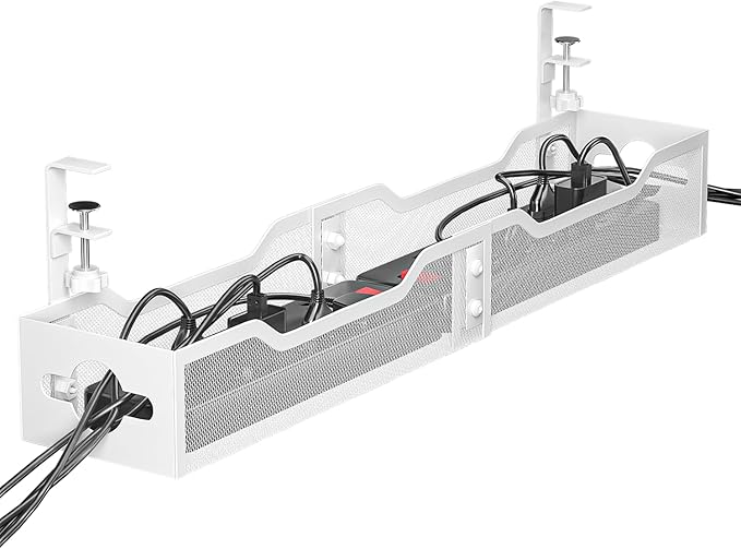 Under Desk Cable Management Tray White, Litwaro Cable Management Under Desk No by Litwaro