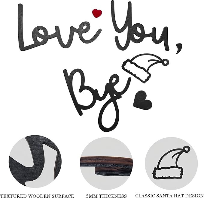 Christmas Love You Bye Wood Sign, Above Door Topper Decoration - Image 5