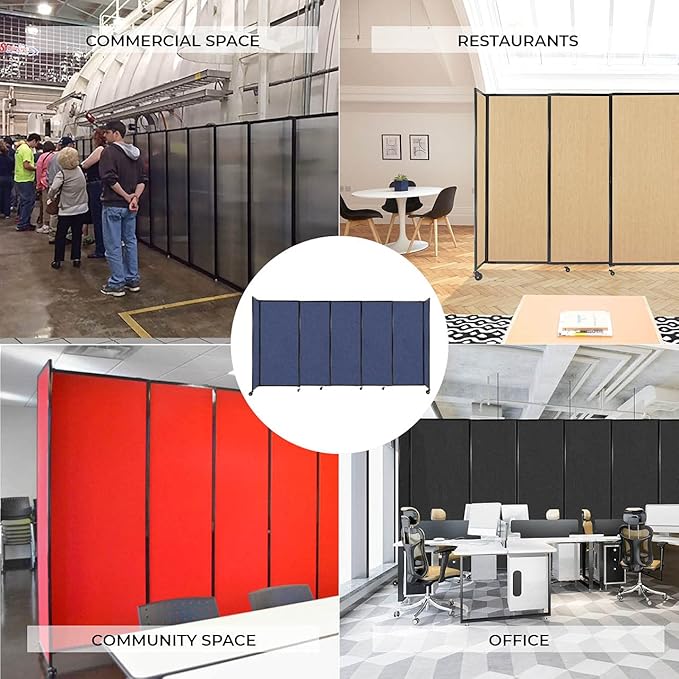 Versare Straightwall Sliding Portable Wall Partition | Freestanding Office - Image 3