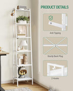 Hzuaneri Ladder Shelf, Bookshelf Bookcase, Freestanding Corner Storage Shelve - Image 3