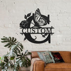 Personalized Custom Letter Name metal Signs, Custom Black Letter Monogram Wall - Image 3