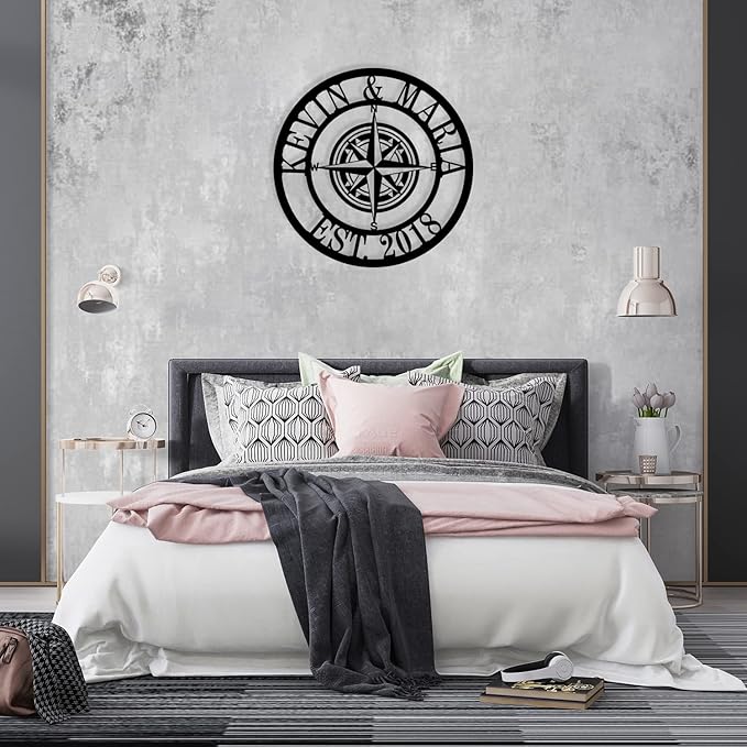 Metal Name Signs Personalized, Compass Metal Sign, Nautical Compass GPS - Image 7