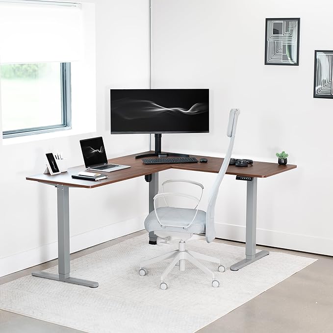 VIVO Electric Corner 63 x 55 inch L-Shaped Standing Desk, Memory Height - Image 7