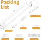 maylit Under Cabinet Lighting Plug in, 14 Inch Linkable Ultra Bright LED Light - Image 6