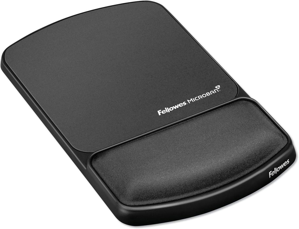 Fellowes MICROBAN Gel Mouse Pad Wrist Support - Graphite (9175101)