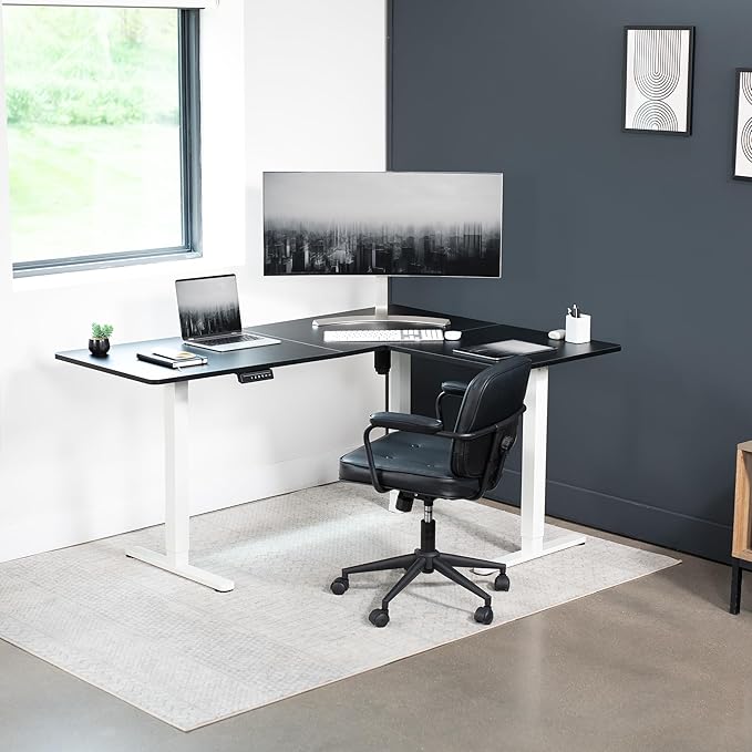 VIVO Electric Corner 63 x 47 inch L-Shaped Standing Desk, Memory Height - Image 7