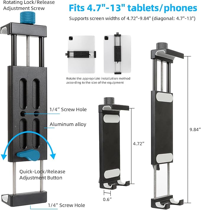 Aluminum Magnetic Tablet Holder Mount - Image 6