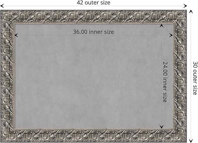 Amanti Art Silver Framed Magnetic Board 30x42 Large Vision Board - Image 4