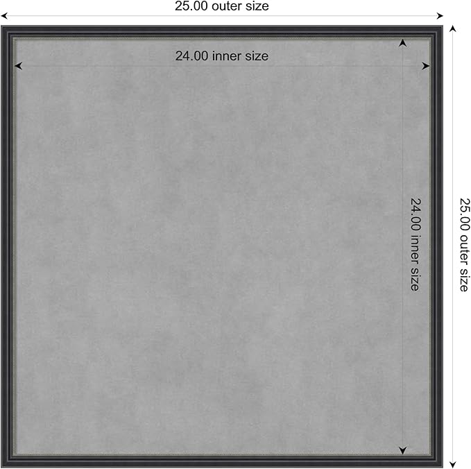 Amanti Art Black Framed Magnetic Board 25x25 Medium Vision Board - Image 4