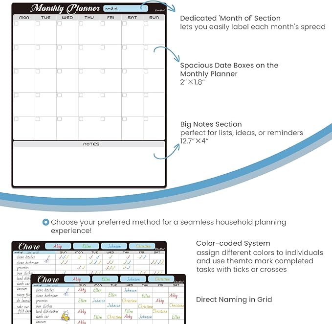 Magnetic Dry Erase Monthly Calendar Set - Image 5