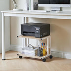 IBUYKE Under Desk Printer Stand, Mobile Home Desktop Organizer Shelf - Image 5