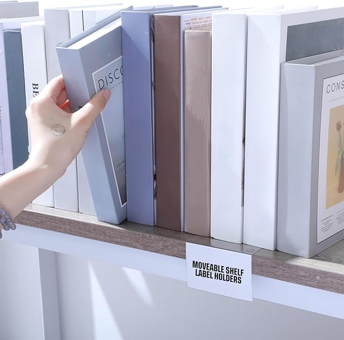 Containlol 50 Pcs Moveable Shelf Label Holders - Image 6