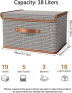 Tuza 2 Pack Storage Bins with Lids, Collapsible Closet Organizer Container - Image 2