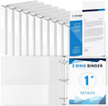 Henoyso 12 Pcs 3 Ring 1 Inch Binders Fits 8.5 x 11 Inch Letter Size Paper by Henoyso